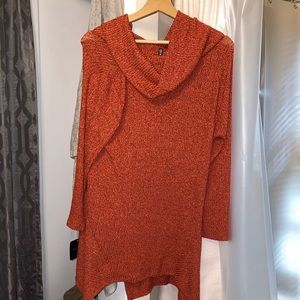 Burnt orange sweater dress